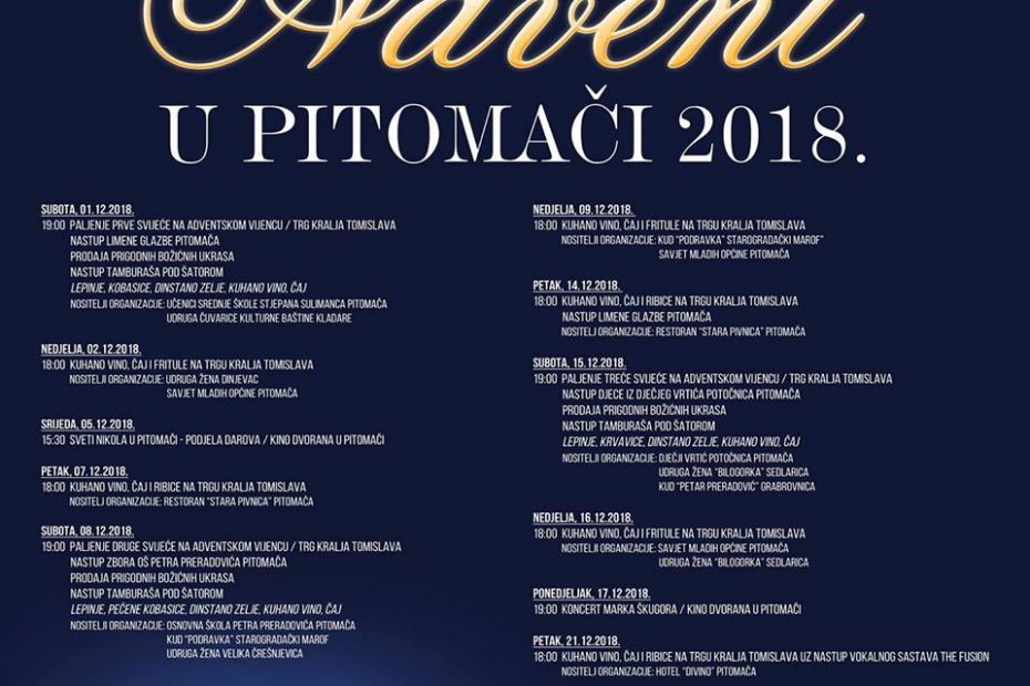 Advent u Pitomaci 2018